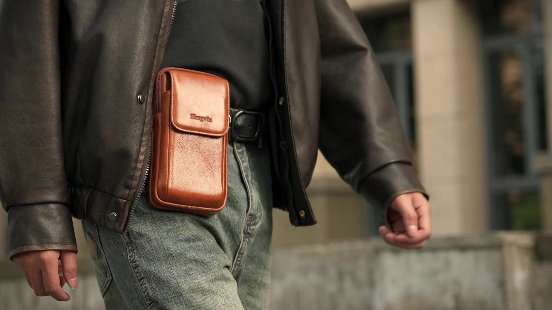 Amazon.com: Hengwin Genuine Leather Phone Holster for Belt Men